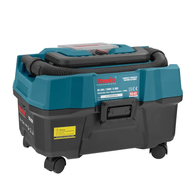 جاروشارژی ۲۰ ولت ۱۵ لیتری خشک و تر رونیکس مدل 8640